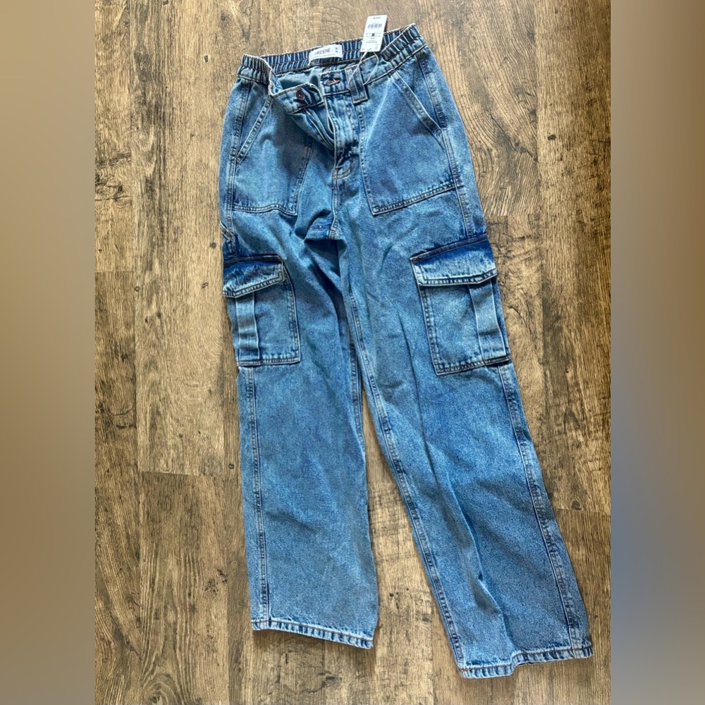 Ardene Denim Cargo Pants for Women